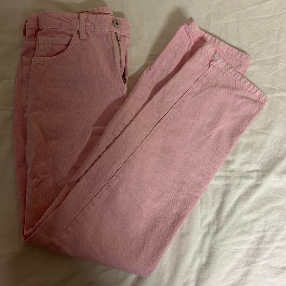 Zara Light Pink Denim Pants